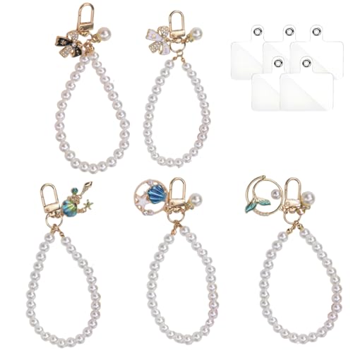 ZORBES® 5Pcs Phone Wrist Straps Charm Straps for Girls, Sweet Bow Seashell Charm Phone Wristlets, with 5Pcs Attachment Panels, Phone Accessories, Friendship Phone Wrist Lanyards for Sisters, Friends. ZORBES® 5Pcs Phone Wrist Straps Charm Straps for Girls, Sweet Bow Seashell Charm Phone Wristlets, with 5Pcs Attachment Panels, Phone Accessories, Friendship Phone Wrist Lanyards for Sisters, Friends.